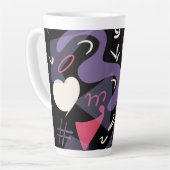 Retro farbenfrohe Latte-Tasse Milchtasse (Linke Ecke)