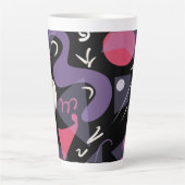 Retro farbenfrohe Latte-Tasse Milchtasse (Vorderseite)