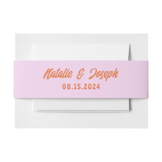 Retro farbenfrohe, leuchtend moderne Boho Wedding Einladungsbanderole (Vorderseite Beispiel)