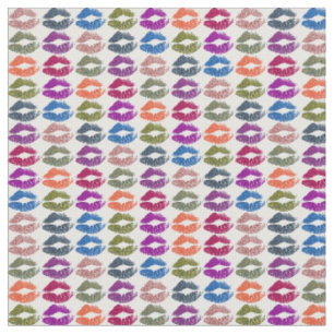 Retro farbenfrohe Lippen #13 Stoff