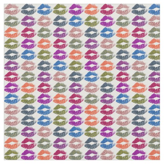 Retro farbenfrohe Lippen #13 Stoff (Nahaufnahme)