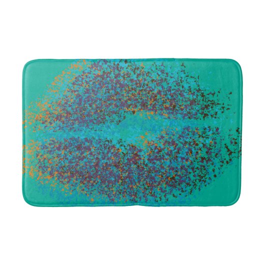 Retro farbenfrohe Lippen Badematte (Vorderseite)