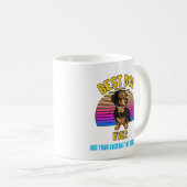 Retro farbenfrohe lustige Dackel Hund Kaffeetasse (VorderseiteRechts)