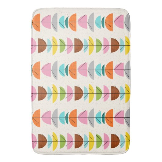Retro farbenfrohe Nester Bath Mat Badematte (Vorderseite Vertikal)