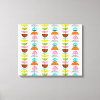 Retro farbenfrohe Nester gesteppte Canvas Print