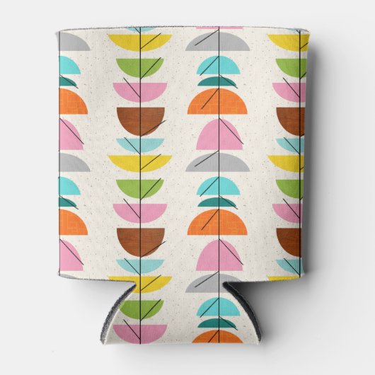 Retro farbenfrohe Nester können kühlen Dosenkühler (Vorderseite)