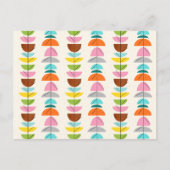 Retro farbenfrohe Nester Postkarte (Vorderseite)