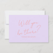 Retro farbenfrohe Pastel Whimsical QR Code Hochzei RSVP Karte (Rückseite)