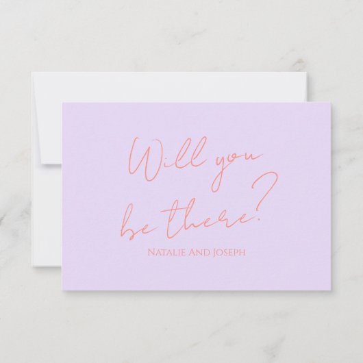 Retro farbenfrohe Pastel Whimsical QR Code Hochzei RSVP Karte (Rückseite)