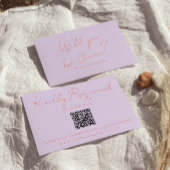 Retro farbenfrohe Pastel Whimsical QR Code Hochzei RSVP Karte