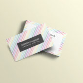 Retro farbenfrohe pastellfarbene Regenbogenfarben Visitenkarte