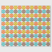 Retro farbenfrohe Polka Dots Muster Geschenkpapier (Flach)
