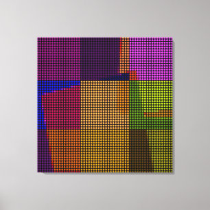 Retro Farbenfrohe Polka Dots Pop Art Wrapped Canva Leinwanddruck