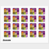 Retro farbenfrohe Pop Art Stickers (Blatt)