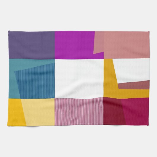 Retro Farbenfrohe Pop Kunst Küchentuch (Horizontal)