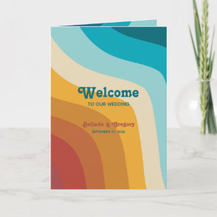 Retro farbenfrohe Rainbow-Hochzeit Programm