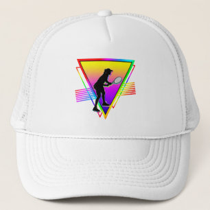 Retro farbenfrohe Rainbow Tennis Women's Player Truckerkappe