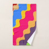 Retro farbenfrohe schiefer Muster Badhandtuch Set (Handtuch)