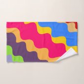 Retro farbenfrohe schiefer Muster Badhandtuch Set (Handtuch)