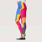 Retro farbenfrohe schiefer Muster Leggings (Links)