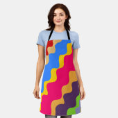 Retro farbenfrohe schiefer Muster Schürze (Getragen)