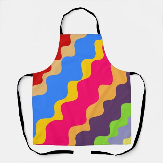Retro farbenfrohe schiefer Muster Schürze (Vorderseite)