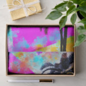 Retro farbenfrohe Sommerzeit Beach Party Palmen Seidenpapier (Geschenk)