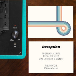 Retro farbenfrohe Streifen 70er Hochzeitskarte Einladung