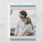 Retro farbenfrohe Streifen 70er Jahre Thema Foto H Einladung (Rückseite)