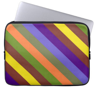 Retro - Farbenfrohe Streifen Modernes geometrische Laptopschutzhülle