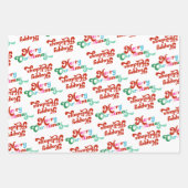 Retro farbenfrohe Streifen, Muster & Schriftart We Geschenkpapier Set (Vorderseite 3)