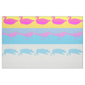 Retro farbenfrohe Tiere Moderne Streifen Muster #4 Stoff (Fat Quarter (45,7 x 55,9 cm))