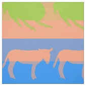 Retro farbenfrohe Tiere Modernes Streifenmuster #5 Stoff (Muster)