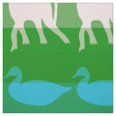 Retro farbenfrohe Tiere Modernes Streifenmuster #6 Stoff (Muster)