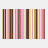 Retro Farbenfrohe trendige Mixed-Muster mit rosa Geschenkpapier Set (Vorderseite 2)