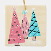 Retro - farbenfrohe Urlaubspflanzen des Mittelalte Keramikornament (Vorderseite)