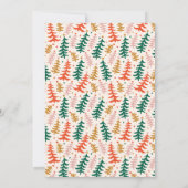 Retro farbenfrohe Weihnachtsbaum-Party Einladung (Rückseite)