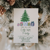 Retro farbenfrohe Weihnachtsgeschenke Tree Party Einladung
