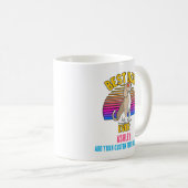 Retro farbenfroher Beagle Hund Kaffeetasse (VorderseiteRechts)