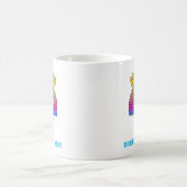 Retro farbenfroher Beagle Hund Kaffeetasse (Mittel)