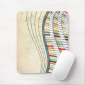 Retro farbenfroher Flügelpiano Mousepad (Mit Mouse)