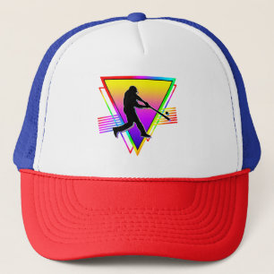 Retro-Farbenfroher Regenbogen-Baseball-Player Vint Truckerkappe