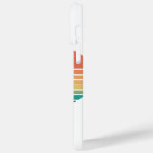 Retro farbenfroher Regenbogen Streifen Sonnenunter Case-Mate iPhone Hülle (Rückseite / Links)