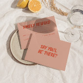 Retro farbenfroher Spaß Funky Bold einzigartige Ho RSVP Karte