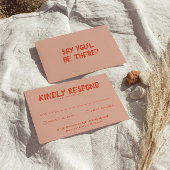 Retro farbenfroher Spaß Funky Bold einzigartige Ho RSVP Karte