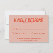 Retro farbenfroher Spaß Funky Bold einzigartige Ho RSVP Karte (Vorderseite)