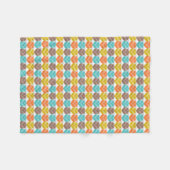 Retro farbenfrohes Punkte-Muster Fleecedecke (Vorderseite (Horizontal))