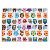 Retro Farbeulen-Muster Große Geschenktüte (Vorderseite)