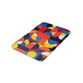 Retro-Farbfeld-Geometrie-Kunst Badematte (Schrägansicht)