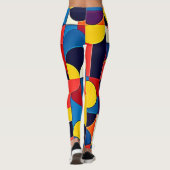 Retro-Farbfeld-Geometrie-Kunst Leggings (Rückseite)